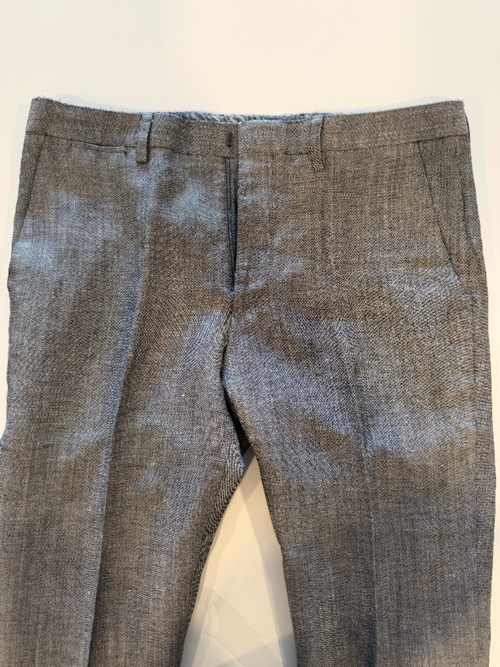 Express Men’s Extra Slim Dress Pants 30x32 Gray Herringbone